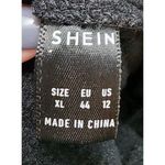 SheIn  Black Hoodie‎ Sweatshirt Pullover Drawstring Casual XL US 12 Photo 2