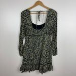 Free People Free People Womens Boheme Mini Dress in Black Sz 8 Floral Ruffle Boho Festival Photo 5