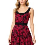 Bebe Black Pink Floral Print A Line Dress Women's Size Small Sleeveless Photo 0