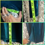 Elegant Teal Velvet bodycon Dress lace cut out see through small NWOT SO SEXY!!! Blue Photo 2