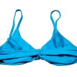 Aerie Twist Scoop Bikini Top Size XS Real Good Blue Padded Lined Photo 1