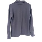 Peloton  Soft Gray Funnel Neck Pullover Sweatshirt Side Slit Sweater Photo 4