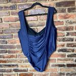 J.Crew NWT  Black Ruched Square Neck One-Piece Swim Bathing Suit Women's Size 24 Photo 4