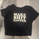 Garage  “make shit happen” crop top Photo 0