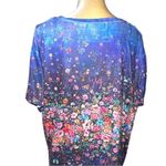 misslook cute blue floral design top!! Blue Size 3X Photo 4