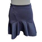 ZARA  High Rise Mini Skirt Navy Blue Size Small Photo 5