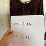 Peruvian Connection  rust brown floral drop smock waist dress size medium. Photo 6