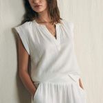 Faherty ππ Dream Cotton Gauze Dylan Top ~ White Medium M NWT Photo 1