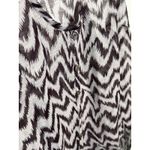 Sheer Sleeveless Striped Top White Back Medium Blouse Shirt Flowy‎ High Low Photo 2