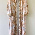 Free People Intimates Floral Baroque Print Satin Robe, NWT Photo 1