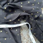 Amanda Uprichard Choker Cold Shoulder Ruffle Top Black Stars Small Photo 7