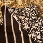 Bobeau NWT black & off white tank dressy top with knot tie Photo 7
