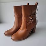 Liz Claiborne  Womens Olinda Block Heel Booties Brown Size 10M Photo 1