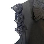 Stem & Vine Black Lace Open Split Back Blouse Women Sz M Size M Photo 9