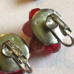 Laguna Vintage Dark Pink Beads Beaded Choker Necklace Clip On Earrings Set Red Photo 8