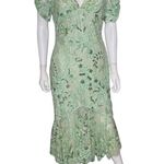 Mac Duggal Sheer Skirt Puff Sleeve Dress 68266 Mint Green Women’s Sz 6 NWT Photo 1