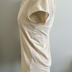 J.Crew  Short Sleeve Cream V-Neck Top Medium Photo 2