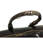 Faux Snake Print Bag Black Photo 3