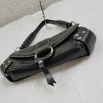 ALDO Vintage Womens Shoulder Bag 11" x 5" Black Leather Y2K Studded Snap Closure Photo 10