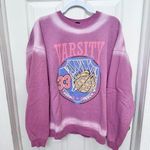 Wild Fable Tie Dye Varsity Graphic Women's Sweatshirt - Purple LARGE Photo 0