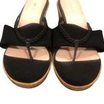 Taryn Rose  KEELY BLACK THONG WEDGE PLATFORM SANDAL SHOES 10.5 Photo 1