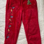No Boundaries Women's Red Faux-Fur Christmas Track Suit Photo 7