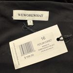 We Wore What  Embroidered Velvet Peplum Corset Top Black Size 16 NWT Photo 2