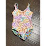 Posh Peanut Mina Reversible Swimsuit‎ Mom Size Small Smiley Face Animal Print Photo 6