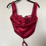 House Of CB  Set Una & Sydel corset top lace up maxi skit red‎ NWOT Size M Photo 6