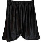 Victoria's Secret Vtg Y2K Victoria’s Secret Black Satin Skirt Lace Trim Sz Medium Tulip Photo 1