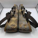 Donald Pliner Donald J Pliner Becky Wedge Sandal Brown Pebble Print Slingback 9.5M E11 Photo 5