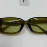 Olive Green Small Square Sunglasses / Olive Green Sunglasses Photo 4