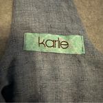 Karlie  Women's Strappy Racer Top With Ruffled Hem Denim Color size M Photo 4