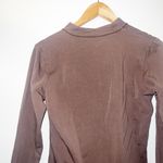 Lole  women’s chocolate brown athleisure v neck long sleeve top Photo 8