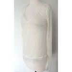 Sam Edelman  Linen V Neck Layered Sweater Pullover Top Chic Casual Sz M (flaw) Photo 3