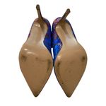 Carlos by Carlos Santana Blue Floral Brocade Pointed Toe Heels Size 7 Photo 6