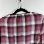 Cloth & Stone Anthropologie Glacier flannel Plaid Blouse Size XS Red Boho Photo 7