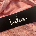 Lulus Lulu’s Lace Pink Long Sleeve Mini Length Size Medium Party Dress. Photo 4