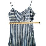 St Tropez West Linen Maxi Dress Blue White Striped Sundress Spaghetti Strap Sz 4 Photo 5