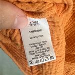 Lush Clothing Lush Tangerine Textured Cotton V-Neck Blouse Photo 4