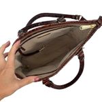 Brahmin Mini Asher Tote Satchel Bag Pecan Melbourne Brown Croc Embossed Photo 7