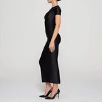 SKIMS Shine Jersey Long Dress XL Black Bodycon Midi Short Sleeve Minimal Chic Photo 2