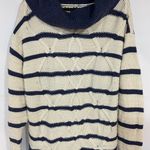 CHAPS  navy blue/white turtleneck striped sweater Photo 4