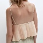 ZARA Pleated Pinstripe Top Photo 1