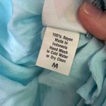 Silky Line Dress Medium Blue Pink Floral Crochet Rayon Swiss Dot Maxi Dress Photo 6