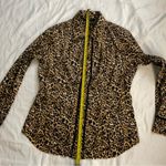 Etcetera   Buton Up Dress Shirt 12 Cheetah Print Tuxedo Style Corporate Siren Photo 5