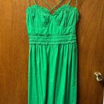 Anthropologie NEW Corset Sleeveless Tiered Midi Dress Kelly Green Medium M NWT Photo 13