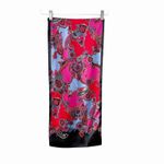 Oscar de la Renta VTG Silk Scarf Paisley Red Pink Blue Print 10x53 Oblong Wrap Photo 2