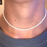 Beaded Choker Necklace White Photo 0