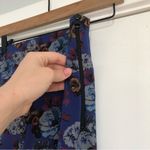 ZARA  women purple floral stirrup pants size small FLAWS stretch flowers Photo 5